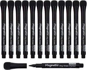 LivDeal Magnetic Dry Erase Markers - Fine Tip, Black Color, 12 Pack, Low Odor Whiteboard Markers for Kids & School, Work On White board & Calendar, Refrigerator LivDeal Magnetic Dry Erase Markers - Fine Tip, Black Color, 12 Pack, Low Odor Whiteboard Markers for Kids & School, Work On White board & Calendar, Refrigerator