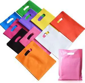 Plastic Party Favor Small Gift Bags, 100 PCS 6" x 8" Goodie Bags for Kids, Candy Treat Pouches Bulk with Handle for Kids' Birthday Party, Thanksgiving, Christmas, Halloween, 10 Colors Plastic Party Favor Small Gift Bags, 100 PCS 6" x 8" Goodie Bags for Kids, Candy Treat Pouches Bulk with Handle for Kids' Birthday Party, Thanksgiving, Christmas, Halloween, 10 Colors