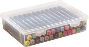 Vidifor Plastic Storage Containers with Latching Lid for Art Craft Supply, Crayon, Pencil Box, Photos, Washi Tape (White Empty -1 pack) Vidifor Plastic Storage Containers with Latching Lid for Art Craft Supply, Crayon, Pencil Box, Photos, Washi Tape (White Empty -1 pack)