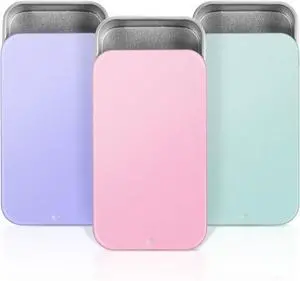 SynHHergyx Metal Tin Box, 3 Pcs 2.36×1.33×0.4 Inch Slide Top Small Tin Box Rectangular Empty Containers with Lids Portable Mini Boxes for Candies Jewelry Crafts Lip Balm Cosmetic (3 Colors) SynHHergyx Metal Tin Box, 3 Pcs 2.36×1.33×0.4 Inch Slide Top Small Tin Box Rectangular Empty Containers with Lids Portable Mini Boxes for Candies Jewelry Crafts Lip Balm Cosmetic (3 Colors)