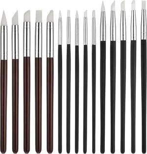 15 Pcs Silicone Paint Brush 5 Shapes Head Silicone Brushes for Crafts Rubber Paint Pens Flexible Clay Carving Tools for Sculpting Handicraft Pottery Handicraft Nail Art Artwork Acrylic Paints Gouache 15 Pcs Silicone Paint Brush 5 Shapes Head Silicone Brushes for Crafts Rubber Paint Pens Flexible Clay Carving Tools for Sculpting Handicraft Pottery Handicraft Nail Art Artwork Acrylic Paints Gouache