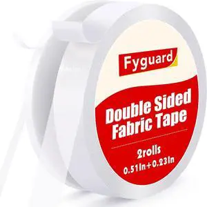 2 Rolls Double Sided Fabric Tape, 0.51In +0.23In Hem Tape, No Sew No Iron 2 Rolls Double Sided Fabric Tape, 0.51In +0.23In Hem Tape, No Sew No Iron
