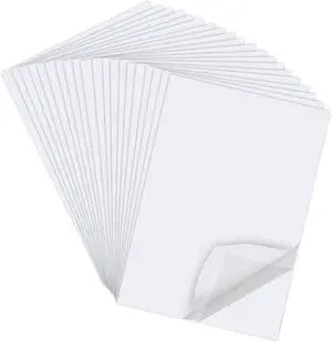 20 Sheets A4 Size 8.3x11.5 Inch Clear Double Sided Adhesive Tape Sheets, Super Strong Sticky Tape, DIY Art, Craft, Home Decorative Tape with White Liner 20 Sheets A4 Size 8.3x11.5 Inch Clear Double Sided Adhesive Tape Sheets, Super Strong Sticky Tape, DIY Art, Craft, Home Decorative Tape with White Liner