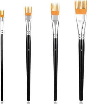 4Pcs Grainer Brush, Professional Artist Paintbrushes for Acrylic Painting 4Pcs Grainer Brush, Professional Artist Paintbrushes for Acrylic Painting