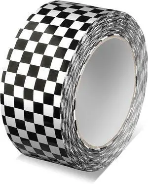 MTLEE Checkered Race Car Tape, 1.88 in 100 Yards, Duct Tape Roll MTLEE Checkered Race Car Tape, 1.88 in 100 Yards, Duct Tape Roll