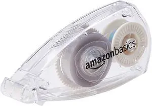 Amazon Basics Double Sided Adhesive Tape with Removable Cap Applicator, 1/4-Inch x 32-Feet, Clear, 1-Pack Amazon Basics Double Sided Adhesive Tape with Removable Cap Applicator, 1/4-Inch x 32-Feet, Clear, 1-Pack