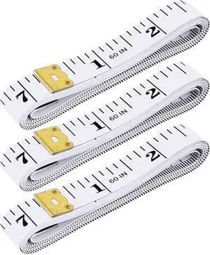 3 Pack Flexible Tape Measure,Soft Measuring Tape for Body, Body Sewing Double Scale Ruler for Weight Loss Measurement,Tailor Craft Ruler 150 cm/60 inch 3 Pack Flexible Tape Measure,Soft Measuring Tape for Body, Body Sewing Double Scale Ruler for Weight Loss Measurement,Tailor Craft Ruler 150 cm/60 inch