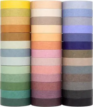 MOOKER 39 Rolls Washi Tape Set - Morandi Colored Masking Tape, Thin Vintage Tape for Journaling, Scrapbooking Supplies, Crafts Aesthetic, Gift (Nature Color 10mm) MOOKER 39 Rolls Washi Tape Set - Morandi Colored Masking Tape, Thin Vintage Tape for Journaling, Scrapbooking Supplies, Crafts Aesthetic, Gift (Nature Color 10mm)