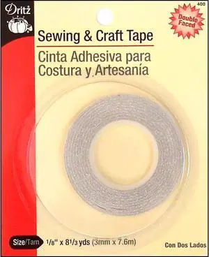 Dritz 400 Sewing & Craft Tape , 1/8-Inch x 8-1/3-Yard , White Dritz 400 Sewing & Craft Tape , 1/8-Inch x 8-1/3-Yard , White