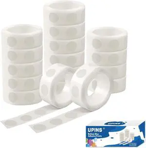 UPINS 1500 Pcs Point Dots Balloon Glue Removable Adhesive Point Tapes UPINS 1500 Pcs Point Dots Balloon Glue Removable Adhesive Point Tapes