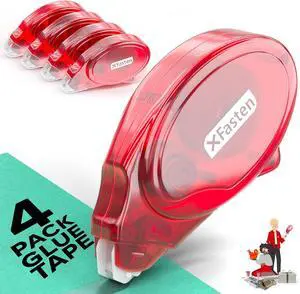 XFasten Adhesive Roller for Scrapbooking, 8mm x 30ft 4-Pack Double Sided Glue Tape Roller, Scrapbook Supplies for Adults, Photo Tape for Scrapbooking XFasten Adhesive Roller for Scrapbooking, 8mm x 30ft 4-Pack Double Sided Glue Tape Roller, Scrapbook Supplies for Adults, Photo Tape for Scrapbooking