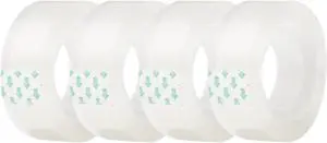 Ykimok 4 Rolls Transparent Clear Tape Refills for Dispenser, Sturdy Tape(Not Easily Tear), 0.7 Inch, 27.3 Yard, Perfect for Office, Home, School Ykimok 4 Rolls Transparent Clear Tape Refills for Dispenser, Sturdy Tape(Not Easily Tear), 0.7 Inch, 27.3 Yard, Perfect for Office, Home, School