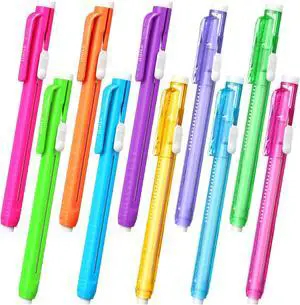 Pangda 10 Pieces Retractable Mechanical Eraser Pen, Pen-Style Erasers Pencil Click Big for Drawing, Art, Drafting, Sketching Adults, Kids Office, School Supplies (Multicolor) Pangda 10 Pieces Retractable Mechanical Eraser Pen, Pen-Style Erasers Pencil Click Big for Drawing, Art, Drafting, Sketching Adults, Kids Office, School Supplies (Multicolor)