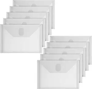 10 PCS Plastic Folders with Pockets, Transparent Envelopes with Snap Closure Reusable Small Plastics Envelope Plastic Expanding File Folder Folder for Documents Organizer for School and Office Supplie 10 PCS Plastic Folders with Pockets, Transparent Envelopes with Snap Closure Reusable Small Plastics Envelope Plastic Expanding File Folder Folder for Documents Organizer for School and Office Supplie