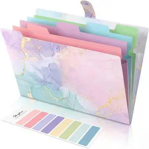 SKYDUE Expanding File Folder with 5 Pockets, Cute Accordion File Organizer, Letter Size Filing Folder, Letter Size Folders for Documents, School Office Supplies Marble Pink SKYDUE Expanding File Folder with 5 Pockets, Cute Accordion File Organizer, Letter Size Filing Folder, Letter Size Folders for Documents, School Office Supplies Marble Pink