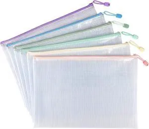 Tamaki 6 Pack Mesh Zipper Pouch Bags, Letter/A4 Tamaki 6 Pack Mesh Zipper Pouch Bags, Letter/A4