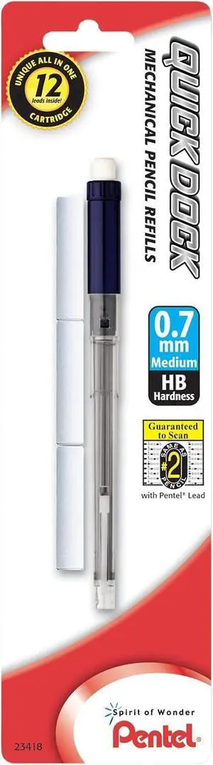 Pentel Refill Lead Cartridge For Quick Dock and 3 Erasers, 0.7mm (QD7LE3BP) Pentel Refill Lead Cartridge For Quick Dock and 3 Erasers, 0.7mm (QD7LE3BP)