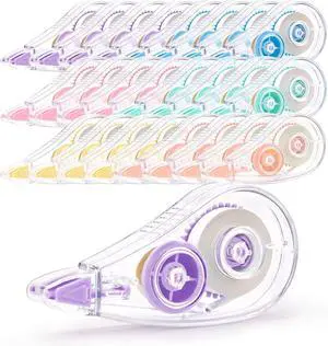 24 Pcs Correction Tape, White, 18.04 Ft, 0.2 in Width 24 Pcs Correction Tape, White, 18.04 Ft, 0.2 in Width
