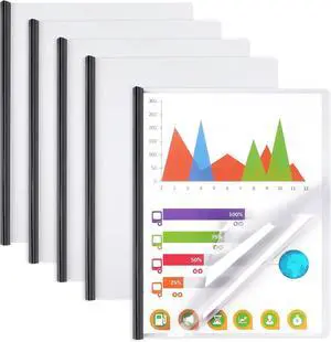 Report Covers with Sliding Bar, Clear Report Covers for Letter-Size Paper Report Covers with Sliding Bar, Clear Report Covers for Letter-Size Paper