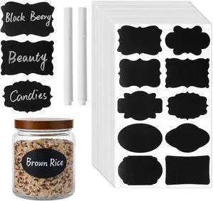 Homrelaxy 360 Pcs Chalkboard Labels Stickers for Glass Jars, 3"x 2" Homrelaxy 360 Pcs Chalkboard Labels Stickers for Glass Jars, 3"x 2"