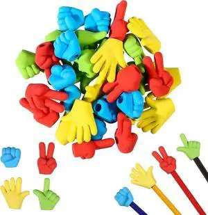 36 Pcs Pencil Top Erasers Fun Eraser Toppers for Kids, Bulk Cute Rock Paper Scissors Eraser Caps, 4 Colors 36 Pcs Pencil Top Erasers Fun Eraser Toppers for Kids, Bulk Cute Rock Paper Scissors Eraser Caps, 4 Colors