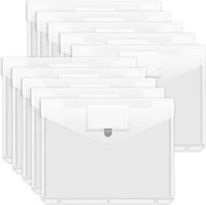 Forvencer Binder Pocket, 10 Pack Super Heavyweight Plastic Folders Forvencer Binder Pocket, 10 Pack Super Heavyweight Plastic Folders