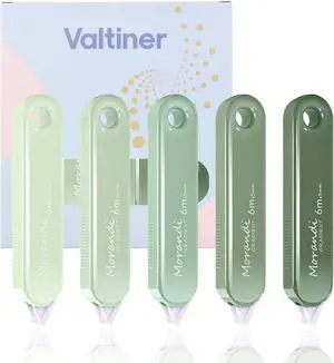 5-Piece Correction Tapes, Aesthetic Cute White Pull Out Tape, Quick Dry, Instant Correct, Easy to Use for School Office Supplies (Green) 5-Piece Correction Tapes, Aesthetic Cute White Pull Out Tape, Quick Dry, Instant Correct, Easy to Use for School Office Supplies (Green)