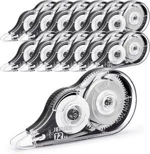 12 Pcs Correction Tape, 39.37 Ft White, 0.2 in Width 12 Pcs Correction Tape, 39.37 Ft White, 0.2 in Width