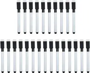 25PCS Black Magnetic Mini Dry Erase Markers, 4.5 Inch Mini Whiteboard Marker Pens with Eraser Cap, Low Odor Fine Tip for School, Office, and Business Use 25PCS Black Magnetic Mini Dry Erase Markers, 4.5 Inch Mini Whiteboard Marker Pens with Eraser Cap, Low Odor Fine Tip for School, Office, and Business Use