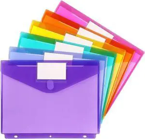 Tamaki 6 Pack Binder Pockets for 3 Ring, Letter Size, Assorted Colors Tamaki 6 Pack Binder Pockets for 3 Ring, Letter Size, Assorted Colors