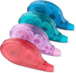 Amazon Basics White-Out Correction Tape with Dispenser, 39.3ft, 4-Pack, Tear-Resistant Tape for Office or School Supplies, Green, Orange, Purple, Red, Blue Amazon Basics White-Out Correction Tape with Dispenser, 39.3ft, 4-Pack, Tear-Resistant Tape for Office or School Supplies, Green, Orange, Purple, Red, Blue