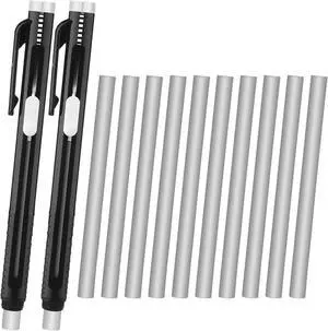 Eersida 12 Pieces Retractable Mechanical Eraser Pen Bulks, Solid Black Eersida 12 Pieces Retractable Mechanical Eraser Pen Bulks, Solid Black