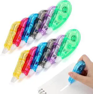 BESARME 12 Pack Correction Tape, 6 Colors, 19.69 Ft Each, 5MM BESARME 12 Pack Correction Tape, 6 Colors, 19.69 Ft Each, 5MM