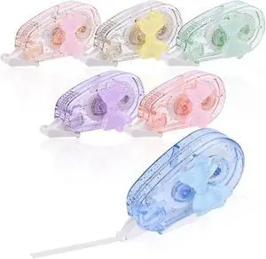 Temiary 6P Aesthetic Correction Tape, White Smooth Pull Out, Butterfly Knot Temiary 6P Aesthetic Correction Tape, White Smooth Pull Out, Butterfly Knot