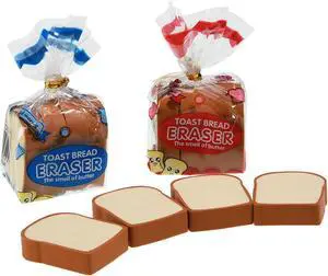 Bread Shaped Erasers for Kids - 16Pcs Mini Novelty Toast Bread Erasers Cute Fun Food Pencil Erasers for School Classroom Rewards Party Favors Bread Shaped Erasers for Kids - 16Pcs Mini Novelty Toast Bread Erasers Cute Fun Food Pencil Erasers for School Classroom Rewards Party Favors