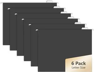 6pcs MagDurnus Hanging File Folders, Letter Size with 1/5 Adjustable Cut Tabs, Black, Decorative,Office Home Drawer,Desk and Cabinet Use 6pcs MagDurnus Hanging File Folders, Letter Size with 1/5 Adjustable Cut Tabs, Black, Decorative,Office Home Drawer,Desk and Cabinet Use