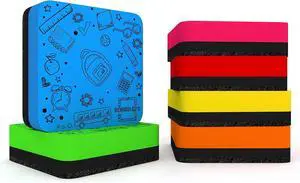Scribbledo 6 Pack Magnetic Dry Erase Erasers - Assorted Colors, Magnetic, Smudge Free for Kids, Students, Classroom, Home, School, Office Scribbledo 6 Pack Magnetic Dry Erase Erasers - Assorted Colors, Magnetic, Smudge Free for Kids, Students, Classroom, Home, School, Office