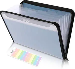 Document Organizer, Accordion Folder with Front Pocket, 7 Pocket Expanding File Folder, Letter Size, Important Document Folder with Double Zipper, School Office Supplies (Blue, 1 Pack) Document Organizer, Accordion Folder with Front Pocket, 7 Pocket Expanding File Folder, Letter Size, Important Document Folder with Double Zipper, School Office Supplies (Blue, 1 Pack)