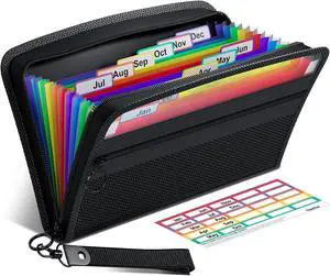 ThinkTex 11 x 6.6 Inches Receipt and Coupon Organizer, 12-Pocket Accordion File Organizer, Receipt Organizer for Business, Zipper Closure, Multi-Color Tabs ThinkTex 11 x 6.6 Inches Receipt and Coupon Organizer, 12-Pocket Accordion File Organizer, Receipt Organizer for Business, Zipper Closure, Multi-Color Tabs