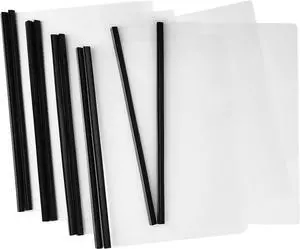 JOERSH Clear Report Covers with Sliding Bar, 10Pcs, Black JOERSH Clear Report Covers with Sliding Bar, 10Pcs, Black