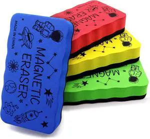 Magnetic Whiteboard Eraser, 4 Pack, 4 Colors Magnetic Whiteboard Eraser, 4 Pack, 4 Colors