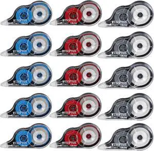 15PCS Correction Tape, 39.37ft Each, Fast, Clean, Opaque and Easy to Use Tear-Resistant Correction Tape Bulk Office or School Supplies, Blue, Red, Gray 15PCS Correction Tape, 39.37ft Each, Fast, Clean, Opaque and Easy to Use Tear-Resistant Correction Tape Bulk Office or School Supplies, Blue, Red, Gray