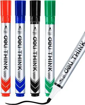 4 Pack Dry Erase Markers, 4 Vibrant Colors(Red,Blue,Black,Green) - Low Odor Whiteboard Markers for Office & Home, Round Tip Easy Erase Markers, School Supplies 4 Pack Dry Erase Markers, 4 Vibrant Colors(Red,Blue,Black,Green) - Low Odor Whiteboard Markers for Office & Home, Round Tip Easy Erase Markers, School Supplies