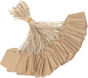 joycraft 500Pcs Price Tags with String Attached, 1.4x1.8 in Kraft Paper Tag joycraft 500Pcs Price Tags with String Attached, 1.4x1.8 in Kraft Paper Tag