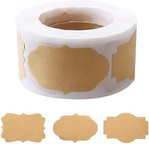 300 Pcs Self-Adhesive Gift Tags Name Jar Labels Stickers, 1 x 2 in, Brown 300 Pcs Self-Adhesive Gift Tags Name Jar Labels Stickers, 1 x 2 in, Brown