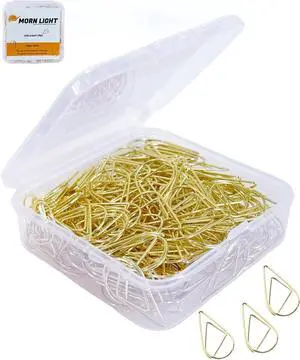 200 Pcs Gold Teardrop-Shaped Paper Clips,1inch 200 Pcs Gold Teardrop-Shaped Paper Clips,1inch