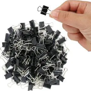 OWLKELA 120 Pack Binder Clips, 5/8 Inch, Black OWLKELA 120 Pack Binder Clips, 5/8 Inch, Black
