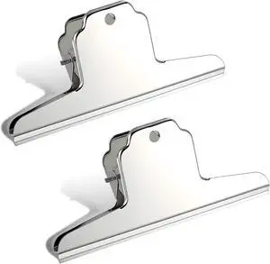 2 Pack Wide Extra Large Bull Clips Chip Bag Food Clips Large Dog Food Bag Clip 6.3in Stainless Steel Metal Binders Clip Jumbo Paper Clamp Strong Clamping Force Bags Clipes for Foods Crafts Office 2 Pack Wide Extra Large Bull Clips Chip Bag Food Clips Large Dog Food Bag Clip 6.3in Stainless Steel Metal Binders Clip Jumbo Paper Clamp Strong Clamping Force Bags Clipes for Foods Crafts Office