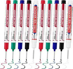 10 PCS Long Head Deep Hole Marker Pens,20mm Long Nib Marker, Longs Nose Markers, Waterproof Construction Markers Marking Tool,Permanent Markers Carpenter Ink marker Pens,Metal marking Pens 10 PCS Long Head Deep Hole Marker Pens,20mm Long Nib Marker, Longs Nose Markers, Waterproof Construction Markers Marking Tool,Permanent Markers Carpenter Ink marker Pens,Metal marking Pens