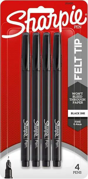Sharpie Wraps Pen, Fine Point, 4-Pack, Black (1924213) Sharpie Wraps Pen, Fine Point, 4-Pack, Black (1924213)